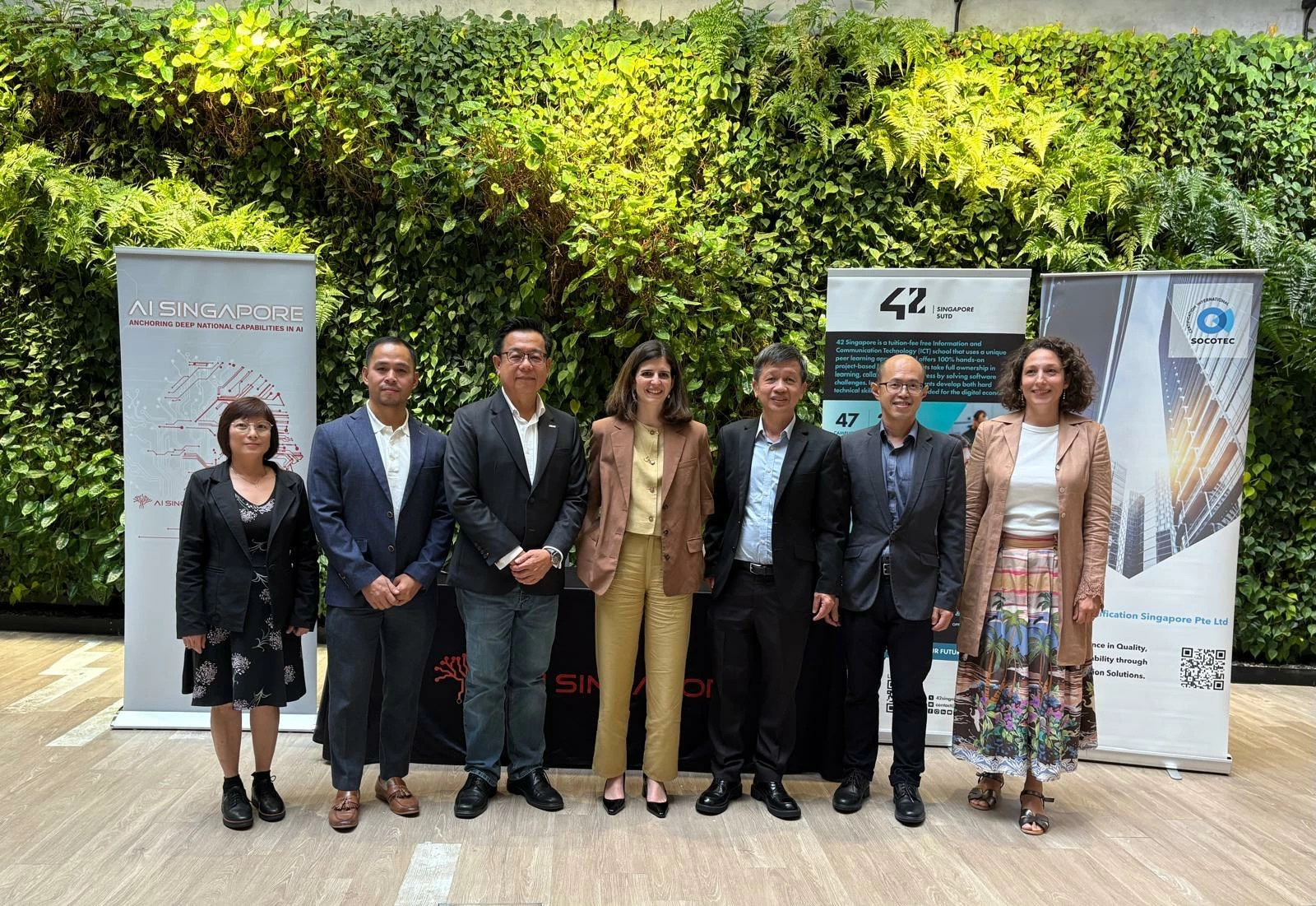 signing of a Memorandum of Understanding (MOU) between SOCOTEC Certification Singapore and AI Singapore (AISG)